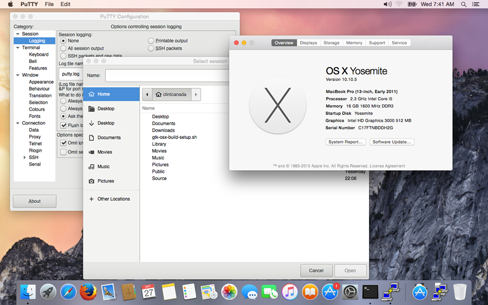 Download Putty For Mac Os X Yosemite